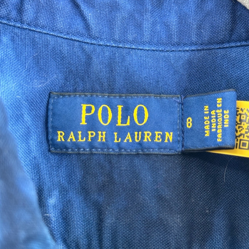 Polo Ralph Lauren Blue Tie Dye Oxford Shirt Logo Button Down Festival Statement - Picture 9 of 12